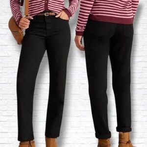 White Stuff Black Straight Leg Trouser Pants Size 16 R